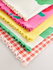 Red Short Sleeve Ribbed T-Shirts 5 Pack (3mths-7yrs) - Image 8 of 9