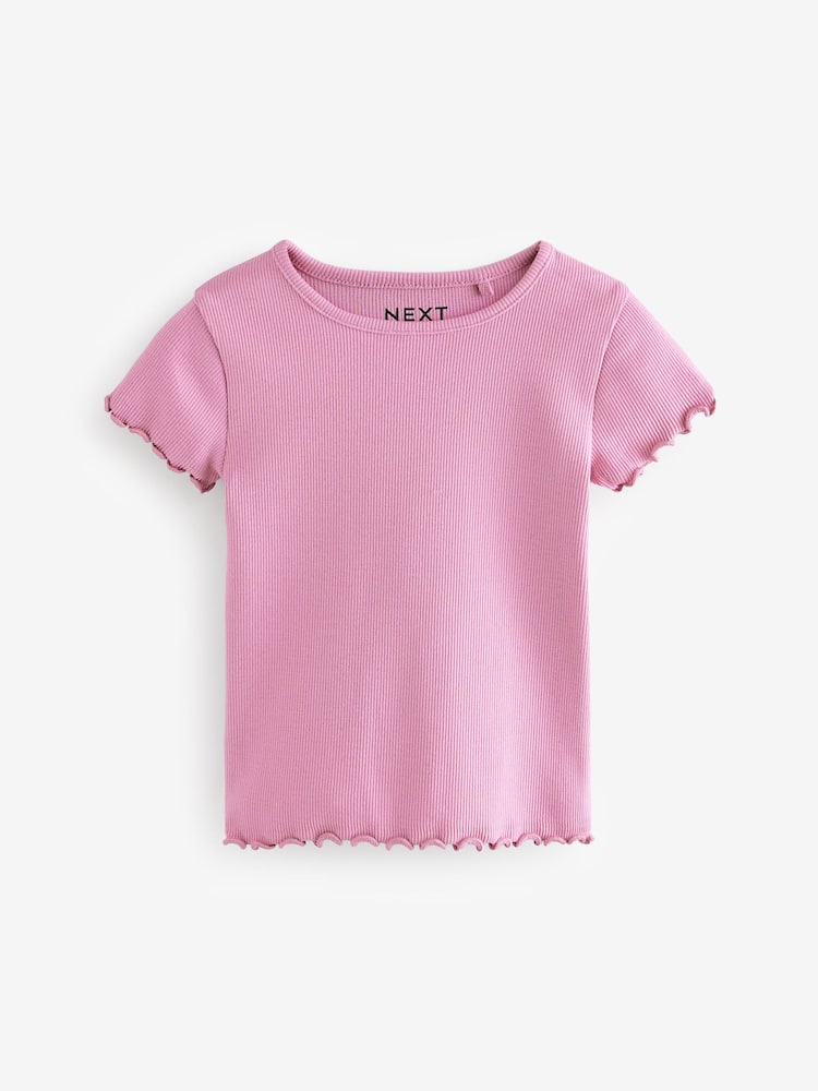 Rose pêche - T-shirt côtelé 4 Lot de (3mois-7ans) - Image 3 of 9