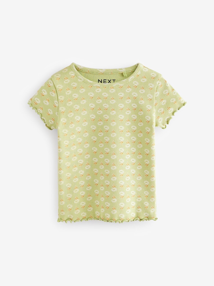 Rose pêche - T-shirt côtelé 4 Lot de (3mois-7ans) - Image 6 of 9