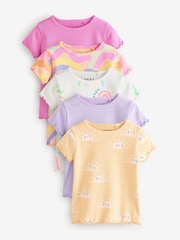 arc-en-ciel - T-shirt Manches courtes 5 Pack (3mois-7ans) - Image 1 of 9