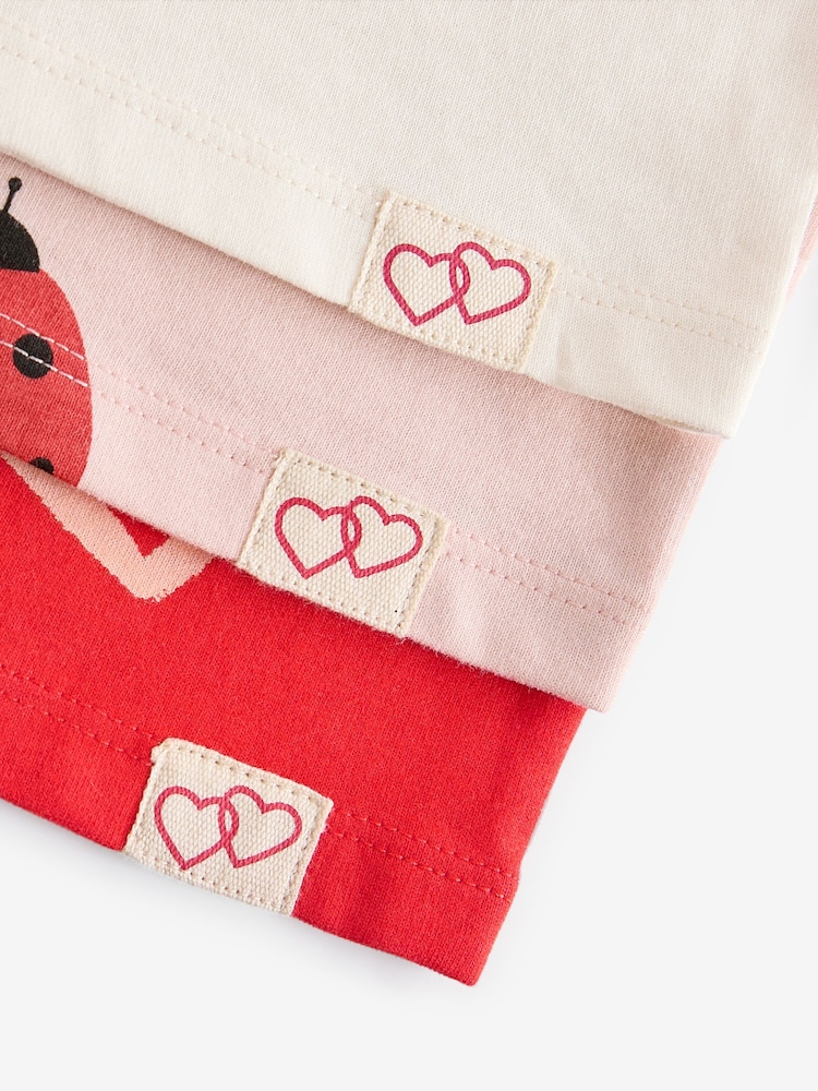 Rotes Herz/Marienkäfer - Kurzarm-T-Shirt, 3er-Pack (3 Monate–7 Jahre) - Bild 9 von 9 Rotes Herz/Marienkäfer - Kurzarm-T-Shirt, 3er-Pack (3 Monate–7 Jahre) - Bild 9 von 9