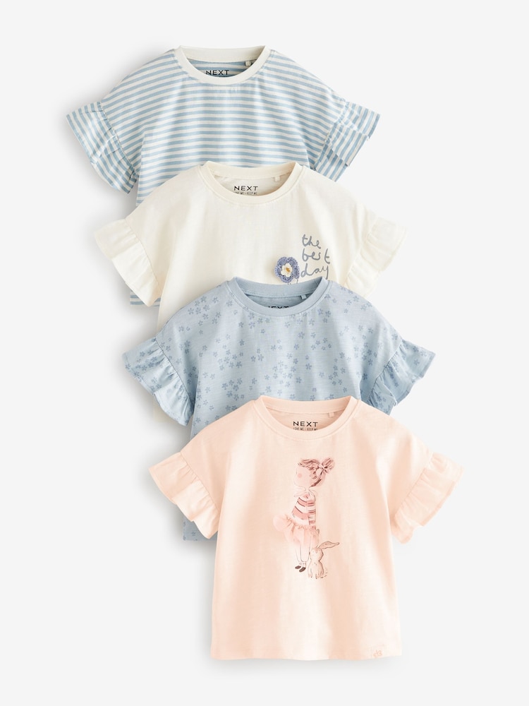 modra - kratek rokav; s kratkimi rokavi majica 4 Pack (3mths-7yrs) - Slika 1 iz 9