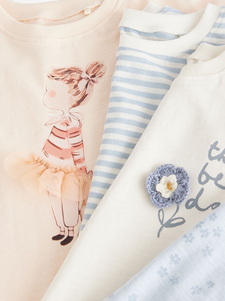 Bleu - T-shirt Manches courtes 4 Pack (3mois-7ans) - Image 8 of 9