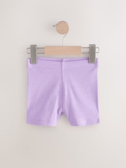 Rainbow Ribbed Cycle Shorts 5 Pack (3mths-7yrs) - Image 3 of 3