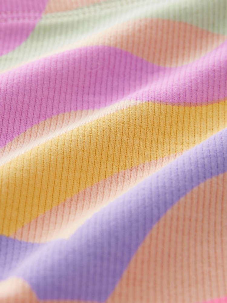 Rainbow Ribbed Cycle Shorts 5 Pack (3mths-7yrs) - Image 3 of 3