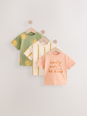 Green Short Sleeve 100% Cotton T-Shirts 3 Pack (3mths-7yrs) - Image 1 of 9