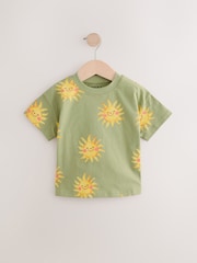 Green Short Sleeve 100% Cotton T-Shirts 3 Pack (3mths-7yrs) - Image 4 of 9