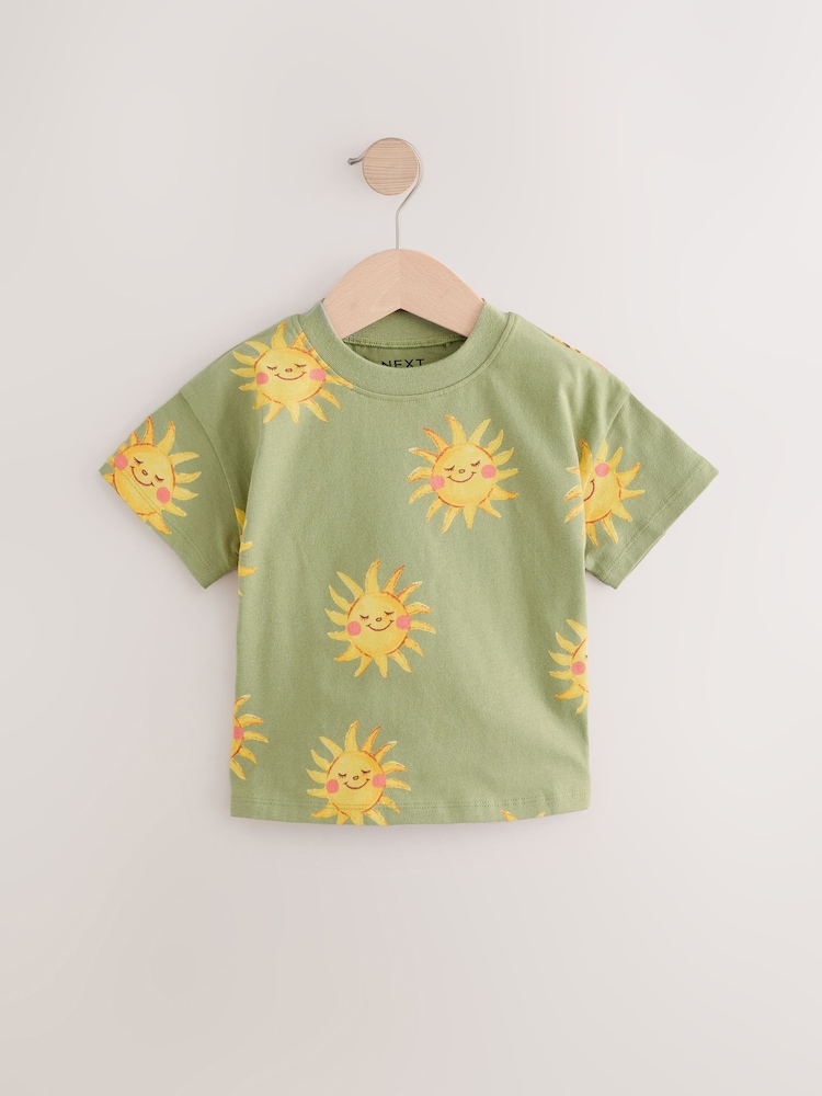 Vert - Manches courtes  100% Cotton T-shirt 3 Lot (3mths-7yrs) - Image 4 of 9