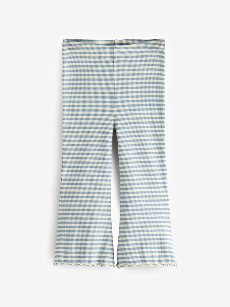 Blue Rib Flare Leggings 4 Pack (3mths-7yrs) - Image 2 of 8 Blue Rib Flare Leggings 4 Pack (3mths-7yrs) - Image 2 of 8