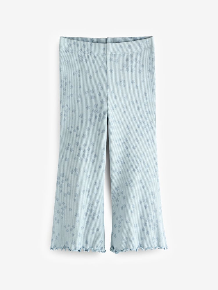 Blauw - Rib Flare Leggings 4 Pack (3mths-7yrs) - Image 4 of 8