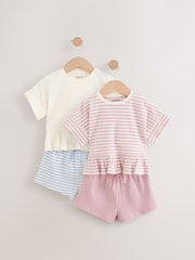 Pink T-Shirt & Short 2 Pack Set (3mths-7yrs) - Image 1 of 8