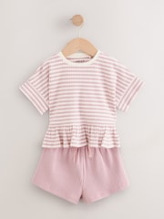 Pink T-Shirt & Short 2 Pack Set (3mths-7yrs) - Image 4 of 8
