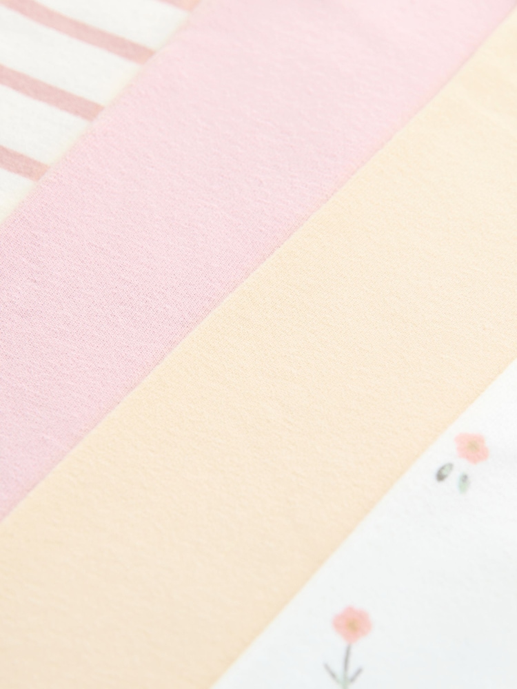 Rose/Blanc - 4 Pack Leggings (3mths-7yrs) - Image 3 of 3
