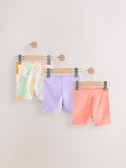 Rainbow Ribbed Shorts 3 Pack (3mths-7yrs) - Image 1 of 7
