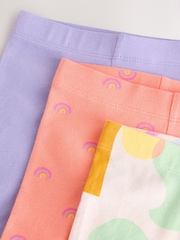Rainbow Ribbed Shorts 3 Pack (3mths-7yrs) - Image 6 of 7