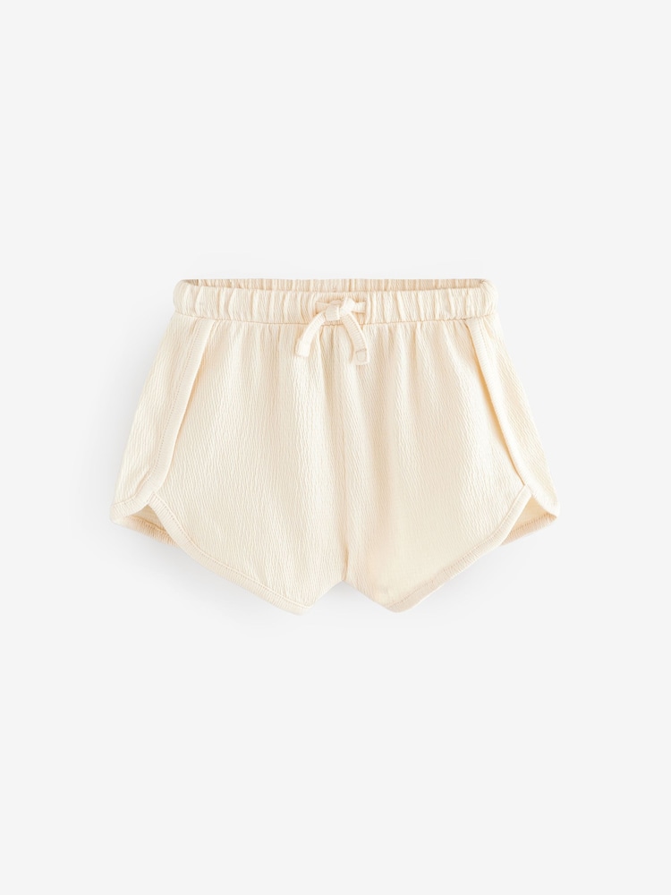 Blue/Cream/Pink Tie Front Runner Shorts 3 Pack (3mths-7yrs) - Image 2 of 7