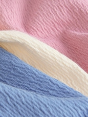 Blue/Cream/Pink Tie Front Runner Shorts 3 Pack (3mths-7yrs) - Image 6 of 7