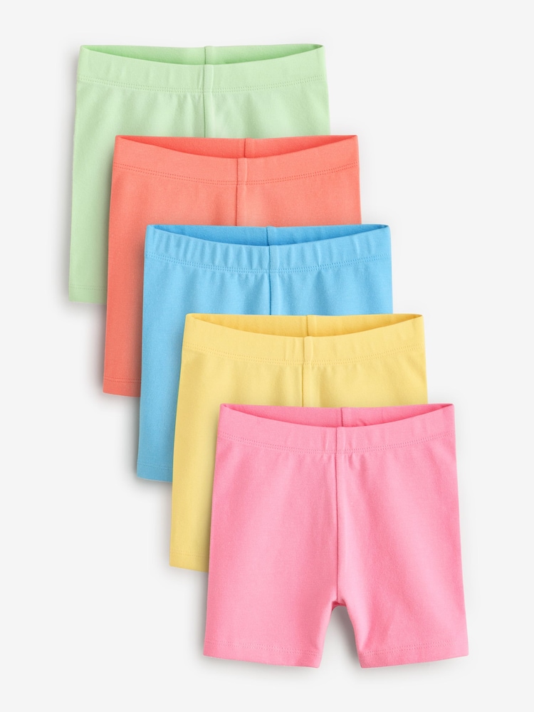 Multi Bright Cycle Shorts 5 Pack (3mths-7yrs) - Image 1 of 1