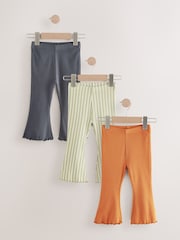 zelena - Ribbed Flare pajkice 3 komplet (3mths-7yrs) - Slika 1 iz 7
