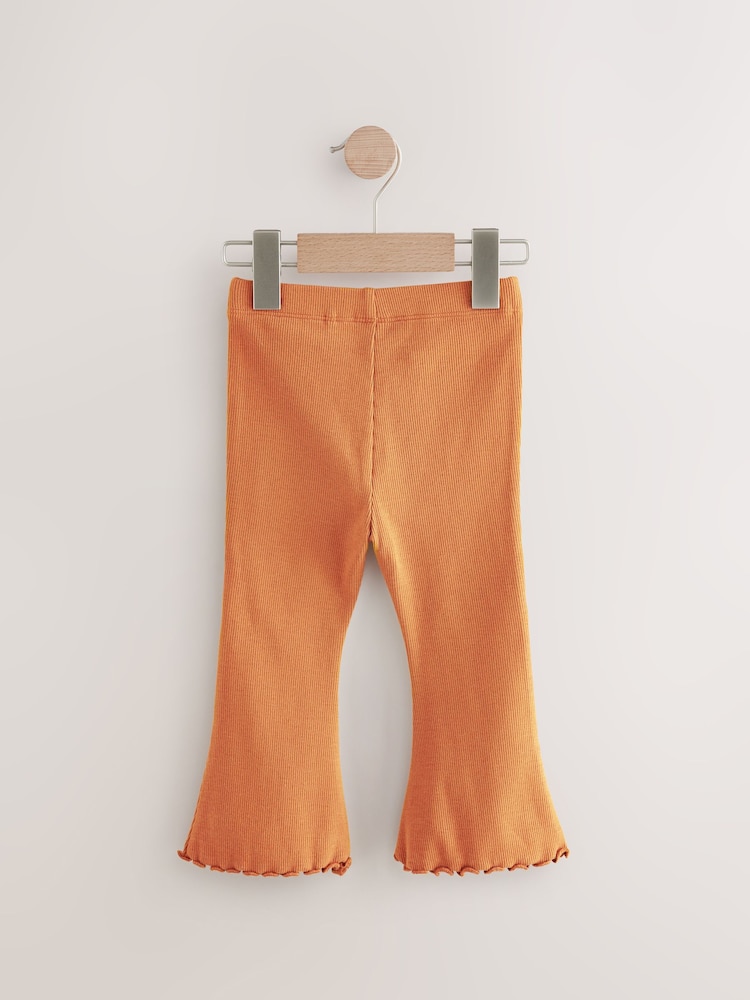 Groen - Ribbed Flare Leggings 3 Pack (3mths-7yrs) - Image 3 of 7