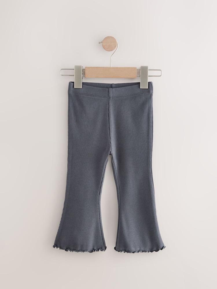 Groen - Ribbed Flare Leggings 3 Pack (3mths-7yrs) - Image 5 of 7