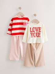 Red 2 Pack T-Shirt & Joggers Set (3mths-7yrs) - Image 1 of 6