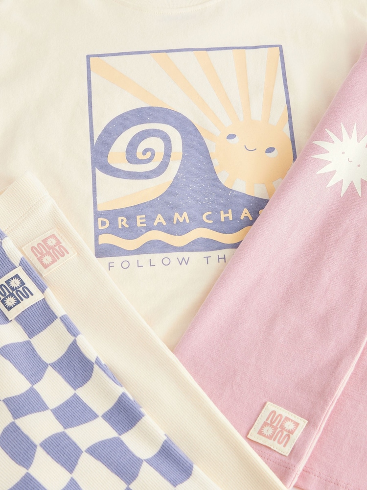 Pink 2 Pack T-Shirt & Flare Set (3mths-7yrs) - Image 6 of 7