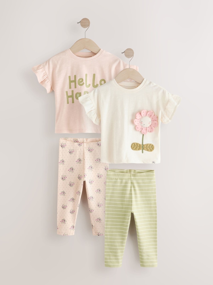 Pink - 2er-Pack, T-Shirt und Leggings im Set (3M.–7J.) - Bild 1 von 6 Pink - 2er-Pack, T-Shirt und Leggings im Set (3M.–7J.) - Bild 1 von 6