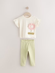 Pink 2 Pack T-Shirt & Leggings Set (3mths-7yrs) - Image 2 of 6