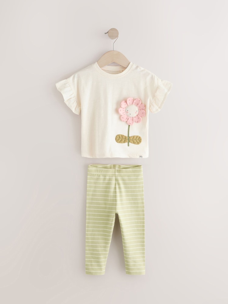 Pink 2 Pack T-Shirt & Leggings Set (3mths-7yrs) - Image 2 of 6
