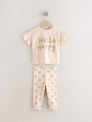 Pink 2 Pack T-Shirt & Leggings Set (3mths-7yrs) - Image 3 of 6