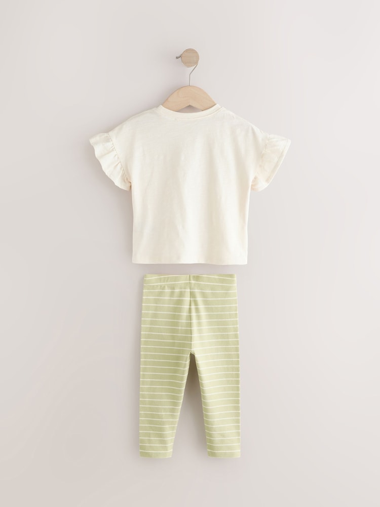 Pink 2 Pack T-Shirt & Leggings Set (3mths-7yrs) - Image 4 of 6