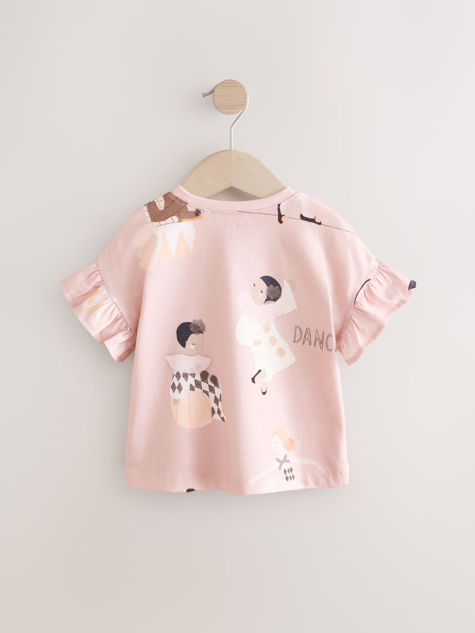 Next Pink Short Sleeve Plain Baby Boys T-Shirt