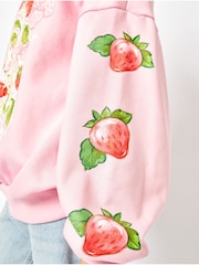 Skinnydip Pink Strawberry Shortcake Sweatshirt - Image 3 of 5