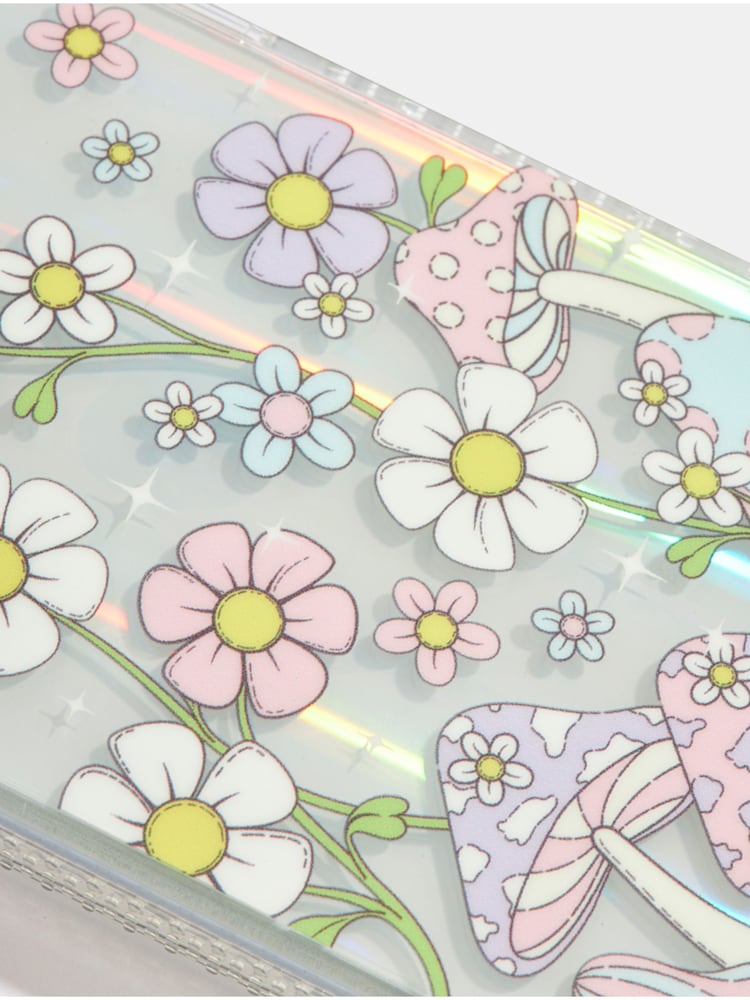 Skinnydip Mushroom Meadow Wildflower Thistle Shock iPhone CaseiPhone 15 Plus Case - Image 2 of 5