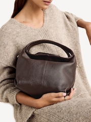 Manu Atelier Deep Brown Suede Leather Mini Gala Bag - Image 10 of 13