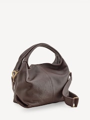 Manu Atelier Deep Brown Suede Leather Mini Gala Bag - Image 5 of 13