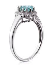 The Diamond Store White Aquamarine 0.70CT And Diamond 9K Ring - Image 3 of 7