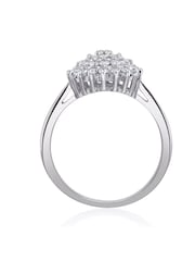 The Diamond Store Silver Tone Cluster Lab Diamond Ring 0.33ct H/Si Set - Image 2 of 5