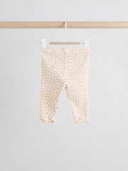 Pink Floral 2 Piece Baby Knitted 100% Cotton Blouse & Leggings Set (0mths-2yrs) - Image 10 of 14