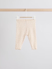 Pink Floral 2 Piece Baby Knitted 100% Cotton Blouse & Leggings Set (0mths-2yrs) - Image 7 of 14