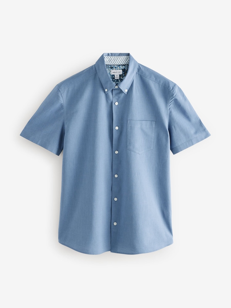 Blue Short Sleeve 100% Cotton Pima Shirt - Image 1 of 1