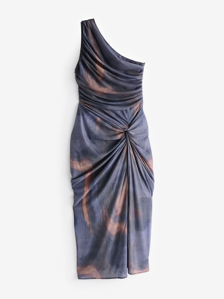 AX Paris One Shoulder Knot Skirt Midi Dress - Image 5 of 5