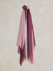 White Stuff Purple Oversized Penny Plain Scarf - Image 1 of 3