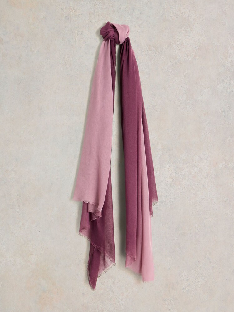 White Stuff Purple Oversized Penny Plain Scarf - Image 1 of 3