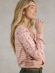 White Stuff Pink Nelly 100% Cotton T-Shirt - Image 3 of 7