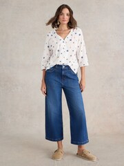 White Stuff White Rae Organic Cotton Top - Image 1 of 6