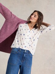 White Stuff White Rae Organic Cotton Top - Image 3 of 6