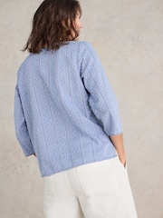 White Stuff Blue Rae Organic Cotton Top - Image 2 of 6