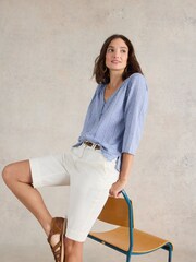 White Stuff Blue Rae Organic Cotton Top - Image 3 of 6